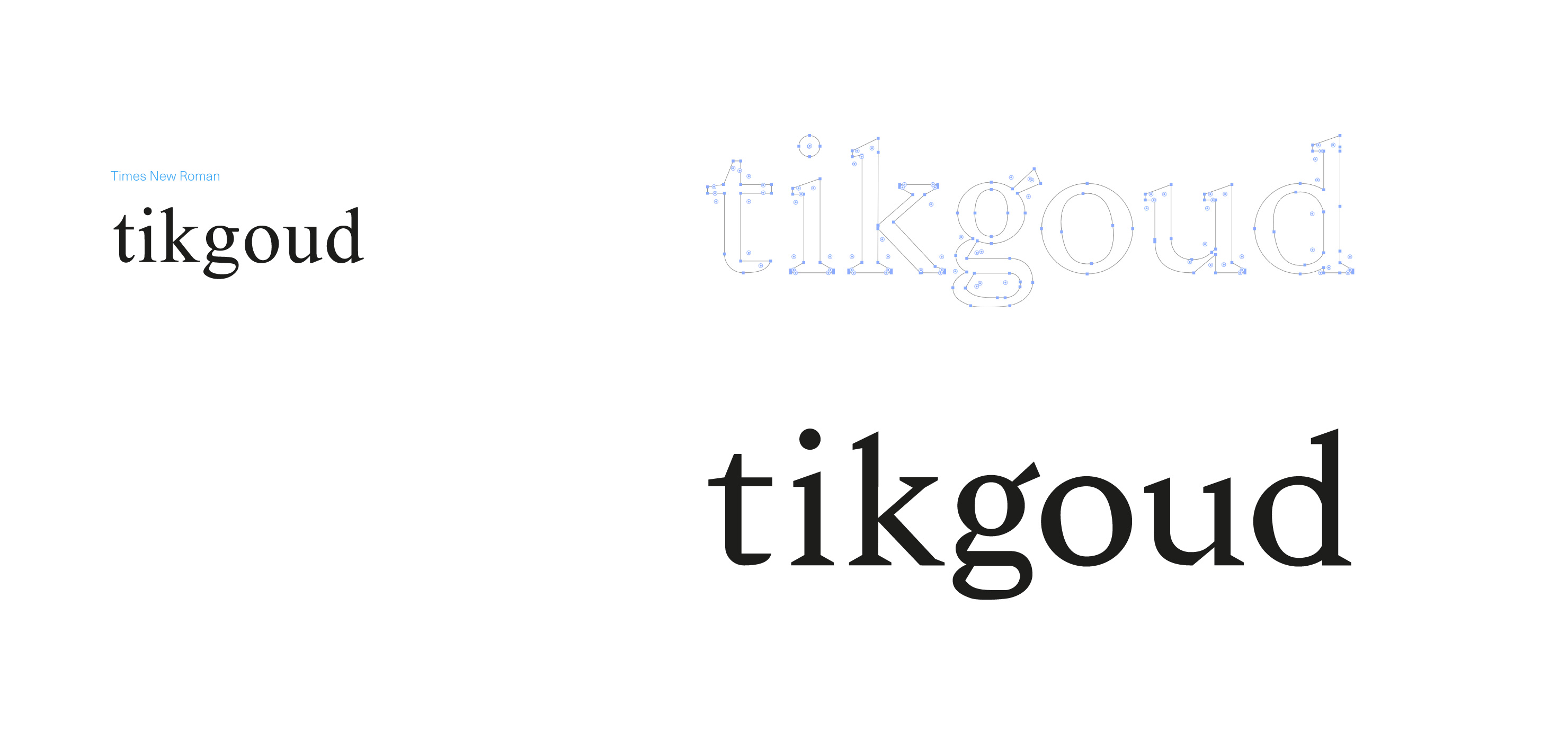lijntekening lettertype Tikgoud